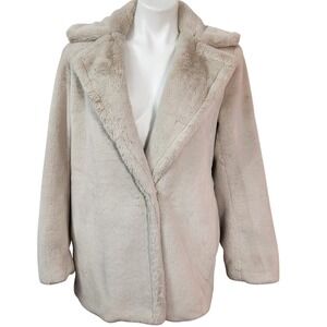 Vince off white oversized Teddy Coat Faux Fur Wom S Mob Wife Aesthetic